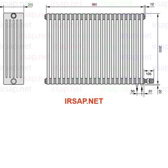 Радиатор IRSAP Tesi 62000/22 T26 CL 01